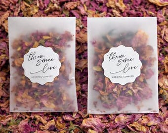 VORGEFÜLLTE Getrocknete echte Blume für Hochzeit Konfetti werfen