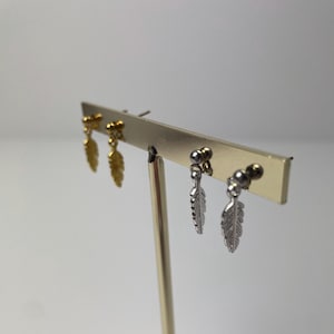 Puces d'oreilles pendantes avec plumes, anges, êtres chers perdus, cadeau deuil, petit