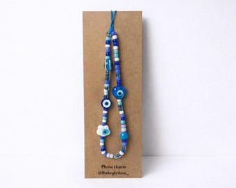 Böses Auge Handyanhänger Charme Halter Handgelenk Riemen Taschenanhänger Türkisches Auge