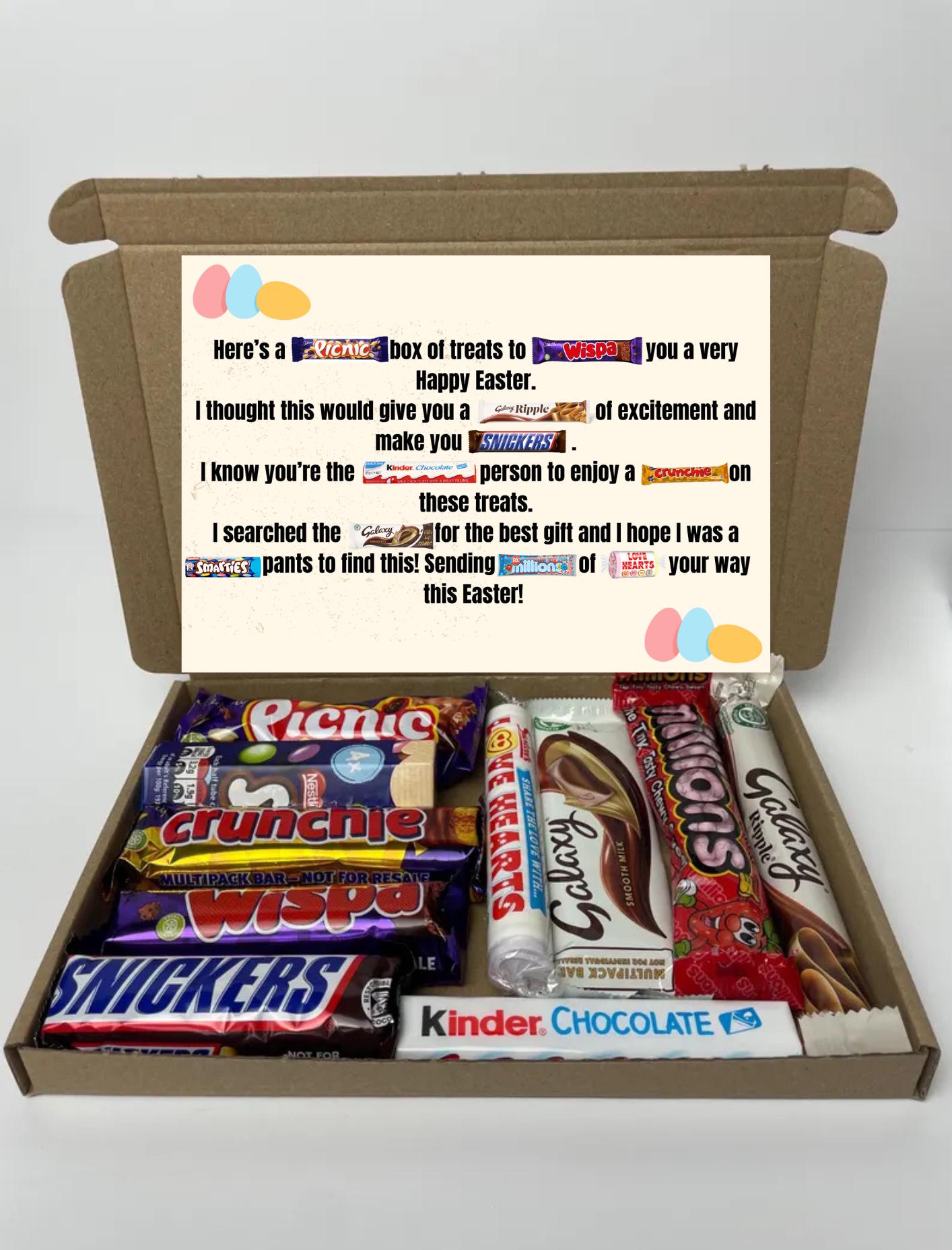 Cadbury's Chocolate Gift Box Hamper – 8 Full Size Bars, British, Vegetarian, Easter Valentines