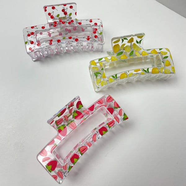 Summer fruit claw clips for hair