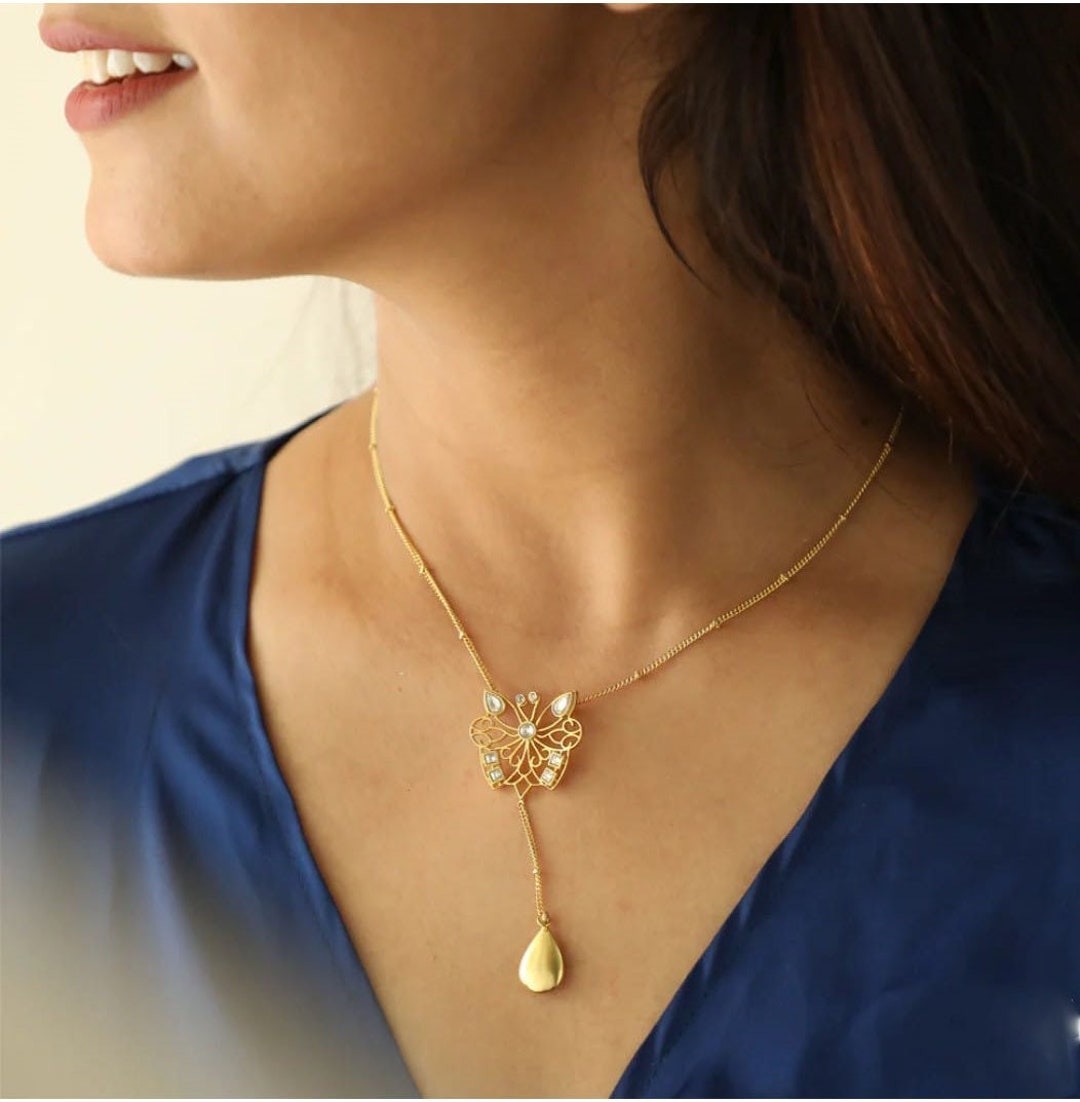 Floral Pom Pom Lariat Necklace Silk Alloy For Women Premium Elegant Everyday Wear 60cm main image 0