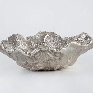 Handmade Metal Bowl, Rock Bowl Inspired From Nature, Suitable Bowl For Coffee And Dining Table, Decorative Silver Bowl, Dry Serving only