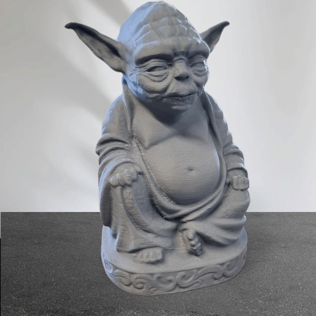 3D Printed Yoda Buddha Statue Etsy