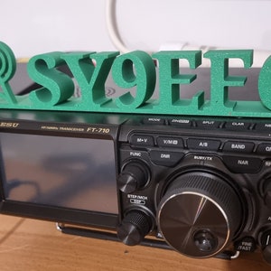Regalo personalizzato per radioamatori - Targa identificativa QRZ stampata in 3D per operatori radioamatoriali