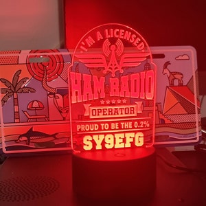 Proud ham operator rgb LED sign Personalized