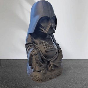 Mini Darth Vader Buddha Statue - 3D Printed Home Decor Sculpture for Sci-Fi Enthusiasts