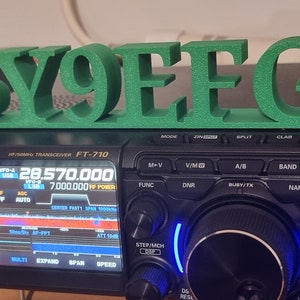 Regalo personalizzato per radioamatori - Targa identificativa QRZ stampata in 3D per operatori radioamatoriali