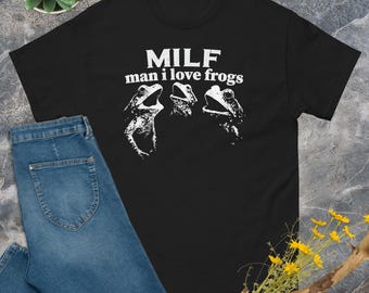 Man I Love Frogs T-Shirt: Funny Gen Z Meme, Vintage Style Tee