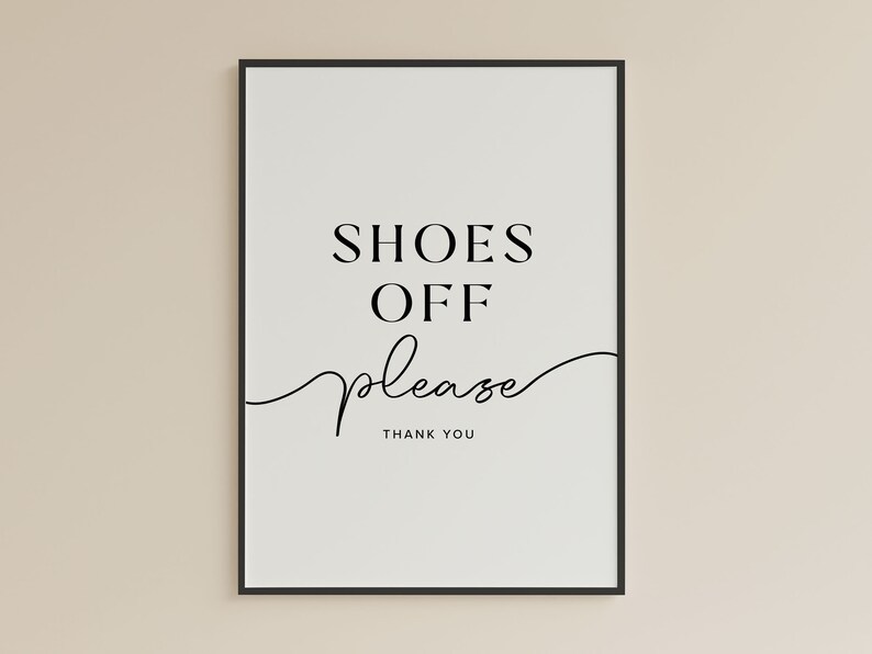 Printable Shoes off Please Kindly Remove Your Shoes Sign for - Etsy