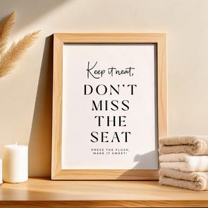 Funny Toilet Rules Print: Bathroom Wall Art Decor (Digital Download)