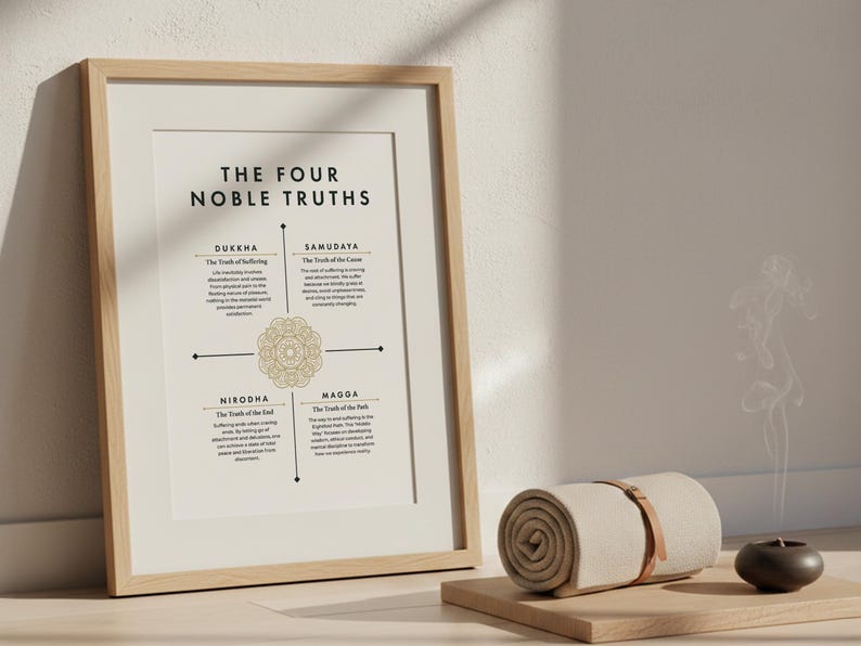 Buddhist Foundations Printable Set, Four Noble Truths Eightfold Path ...