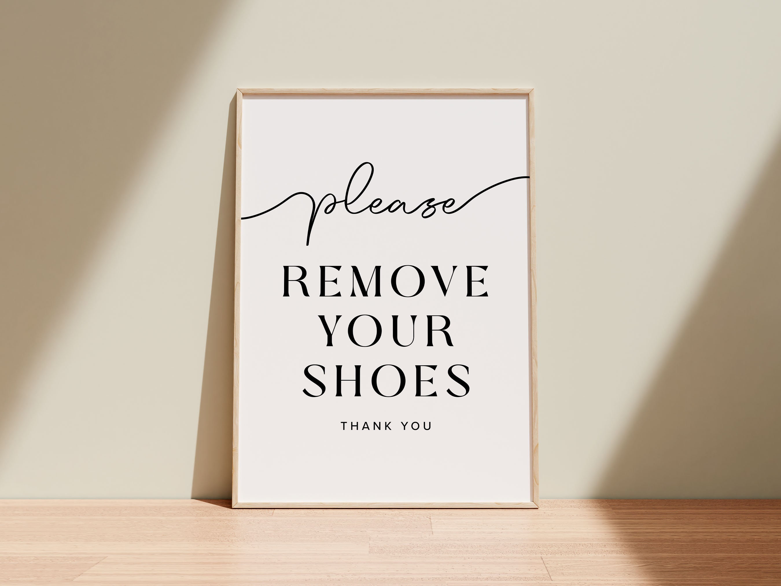 Printable Please Remove Your Shoes Sign for Entryway Room, Take off Your Shoes No Shoes Shoes ...