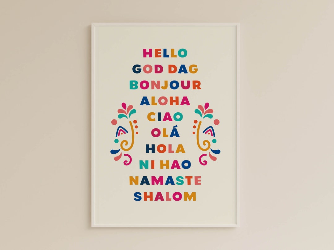 Educational Classroom Printable: Hello in Different Language Poster ...