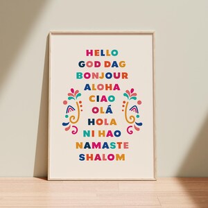 Educational Classroom Printable: Hello in Different Language Poster ...