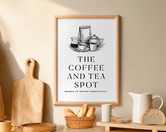 アンティーク　ポスター　Tea Coffee アンティーク ポスター Tea Coffee レトロなポスター,コーヒー