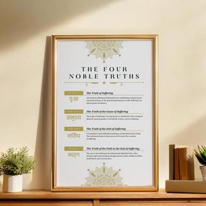 Four Noble Truths Art: Buddhist Wisdom Printable (Digital Download)