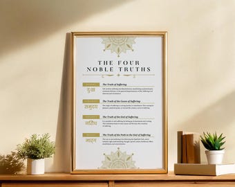 Four Noble Truths Art: Buddhist Wisdom Printable (Digital Download)