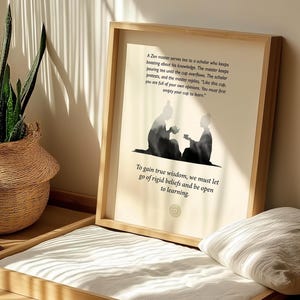 Printable Buddhist Parables: The Empty Cup, Buddhist Quotes for Meditation Room Decor, Spiritual Meditation Decor, Instant Digital Download