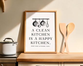 Vintage Kitchen Print: A Clean, Happy Kitchen (Digital Download)