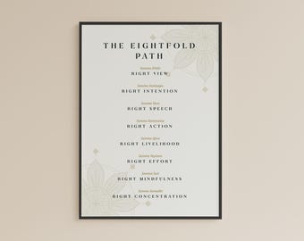 Eightfold Path Wall Art: Spiritual Decor (Digital Download)