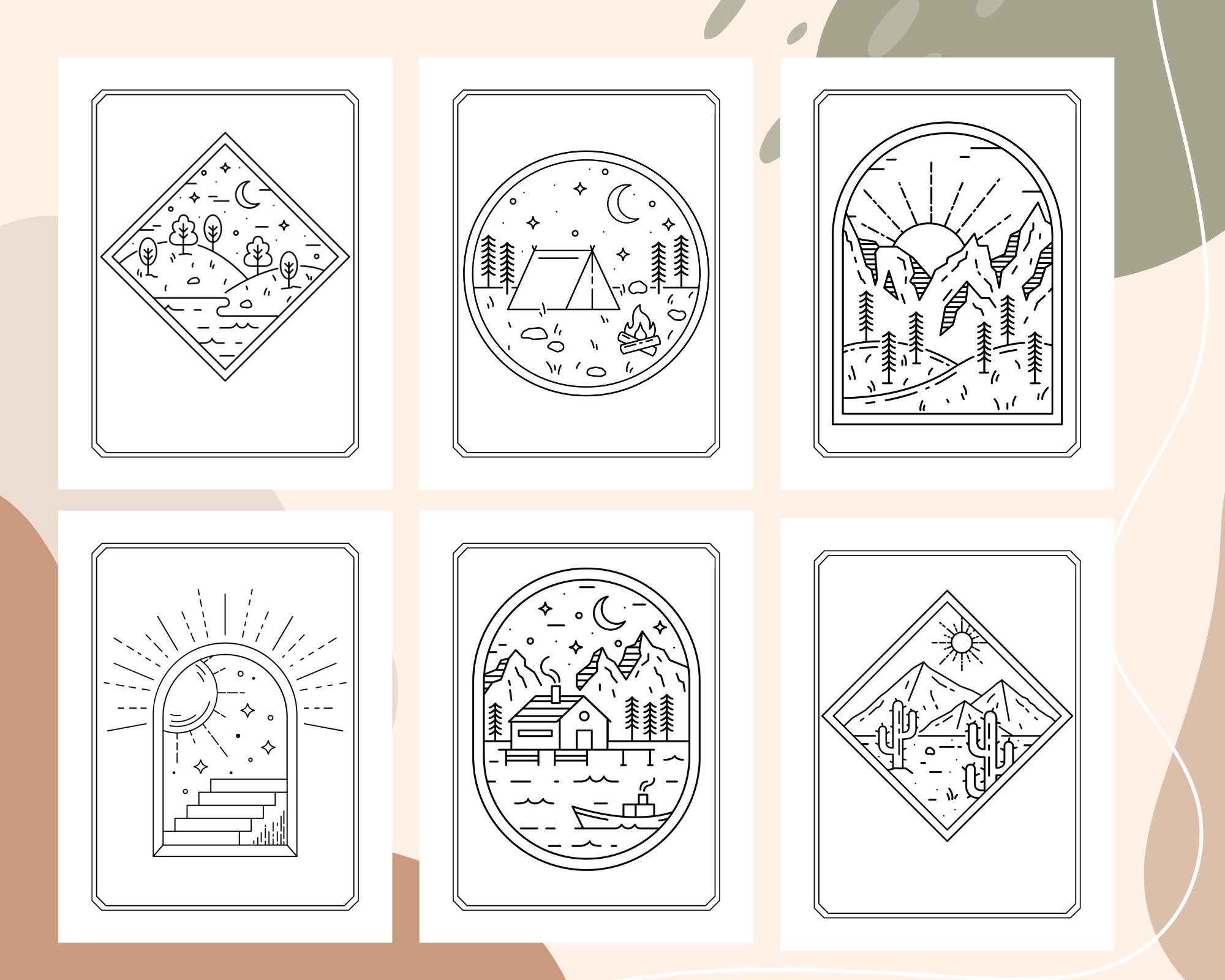 Boho Colouring Pages for Adults, Printable Colouring Books for Women ...