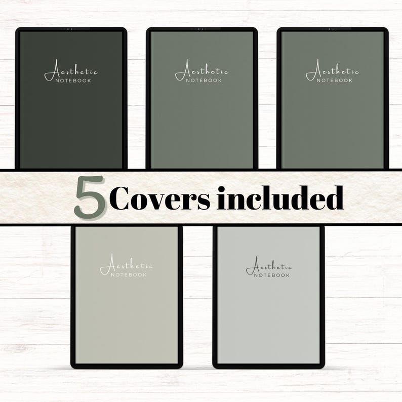 Digital Notebook With Hyperlinks, Goodnotes Templates Minimalist Design ...