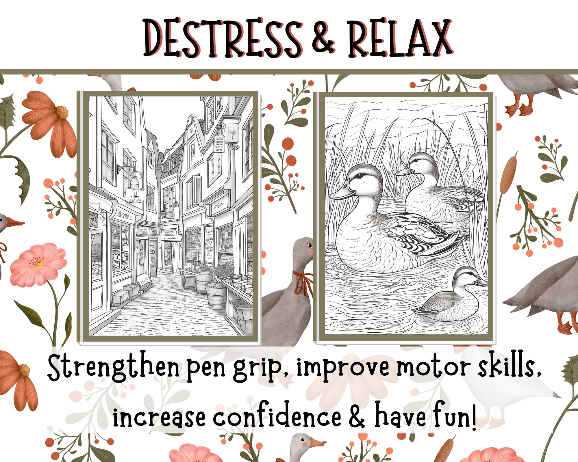 Landscape Colouring Pages for Adults Beautiful Scenes of the - Etsy