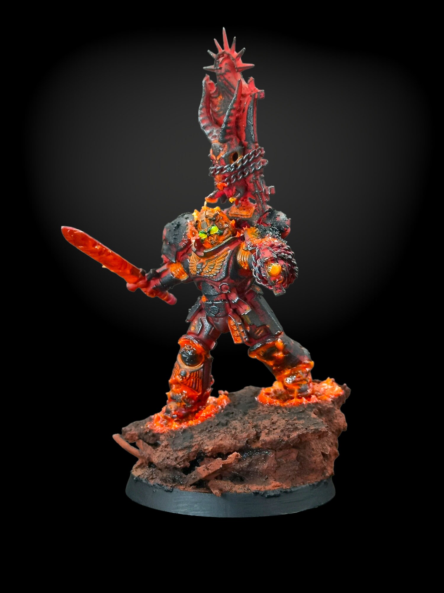 Legion of the Damned Lieutenant - Warhammer 40k Miniature *painted