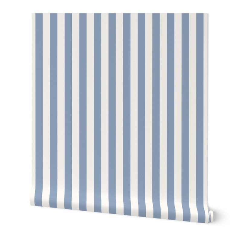 Baby Blue Stripes Wallpaper for Bedroom, Baby Boys Nursery, Living Room