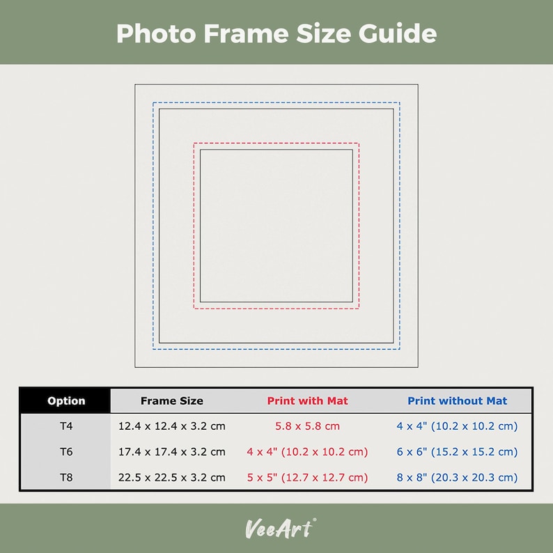 Standard Inch Square Photo Frames, Solid Walnut Wood, Handmade Luxury ...