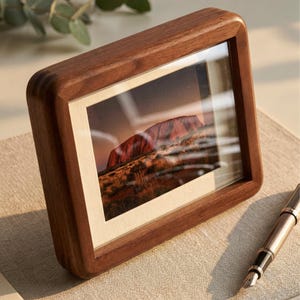Standard Inch Size Photo Frames, Solid Walnut Wood, Handmade Luxury Design, 3D Mat Profile, Elegant Home Decor, Australian Natural Colour