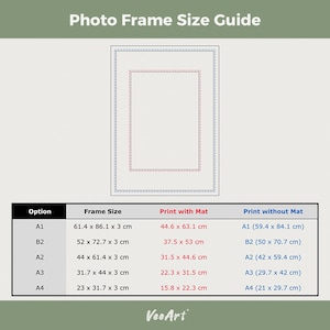 A1 Wooden Picture Frames, Solid Sapele Wood, Handmade Luxury Design, 3D Mat Profile, Elegant Document Frame, Australian Natural Colour image 4