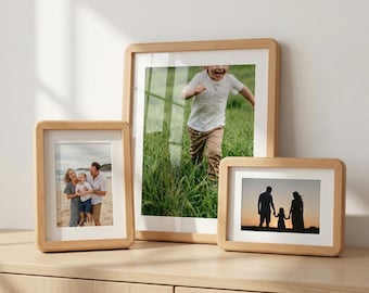 Standard Inch Size Photo Frames, Solid Beech Wood, Handmade Luxury Design, 3D Mat Profile, Elegant Home Decor, Australian Natural Colour