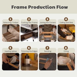 A1 Wooden Picture Frames, Solid Sapele Wood, Handmade Luxury Design, 3D Mat Profile, Elegant Document Frame, Australian Natural Colour image 5