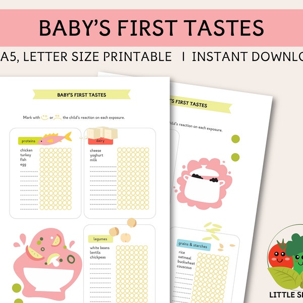 100 First Foods Checklist Printable - Etsy