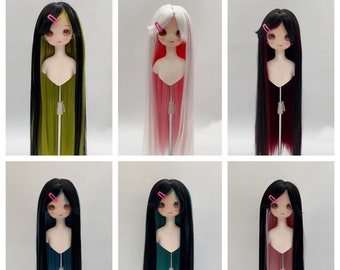 クラゲ BJD ドール用ウィッグ：ロングストレートファッションウィッグ