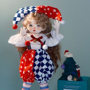 YOSD doll 1/6 doll clothes set-Clown 30CM BJD clothing Suit full set-Bjd Outifts for Littlefee-Doll Accessories-Fashing Doll outfits