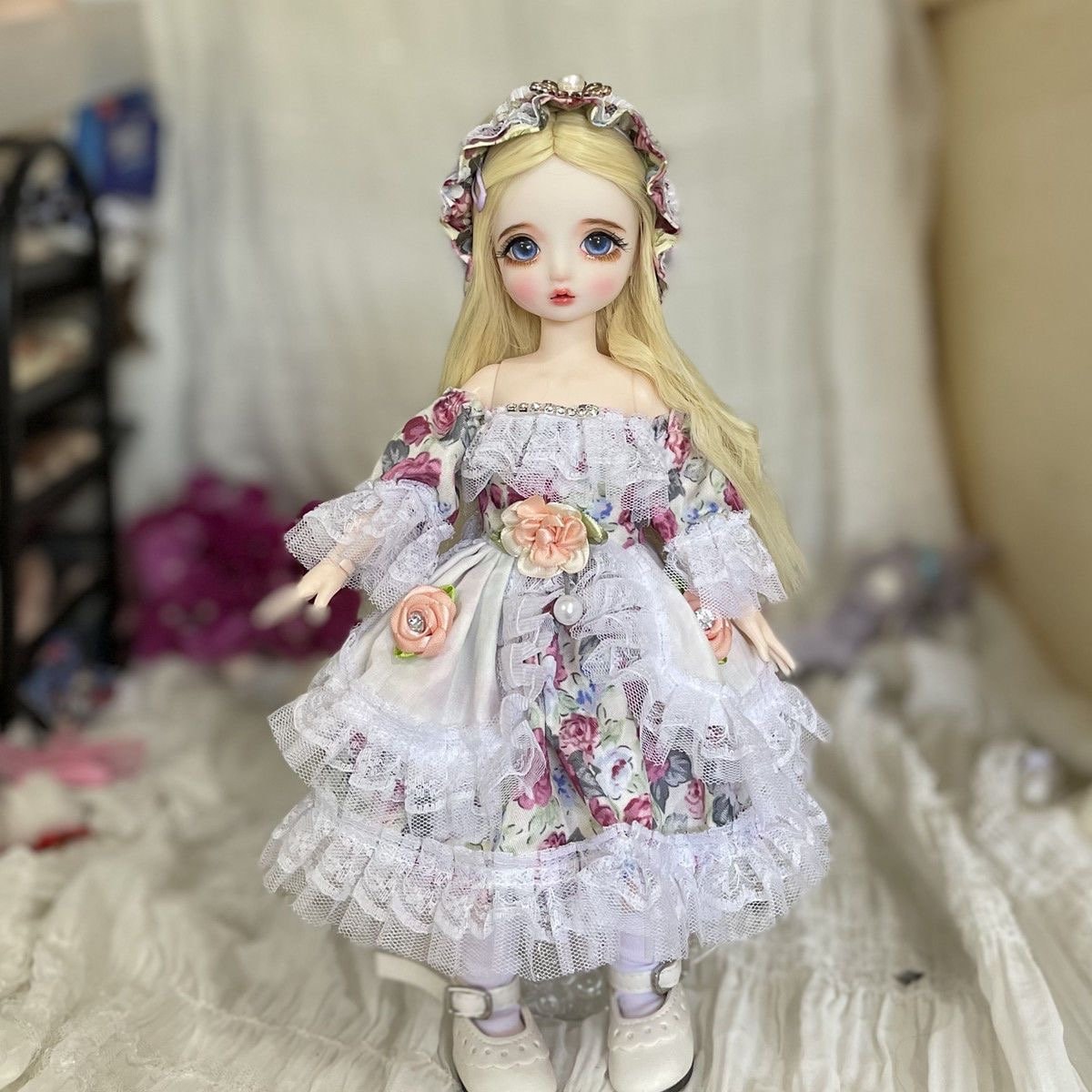 1/6 BJD YOSD clothes with hairband - 3 piece set