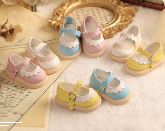 4 Color Fashion BJD Leather Doll Shoes for 1/6 Msd YOSD Doll,Miniature Doll Boots,Mary Jane Shoes for Yosd/BJD Dolls