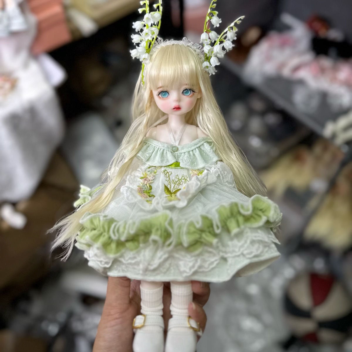 1/6 BJD YOSD clothes with hairband - 3 piece set main image 0