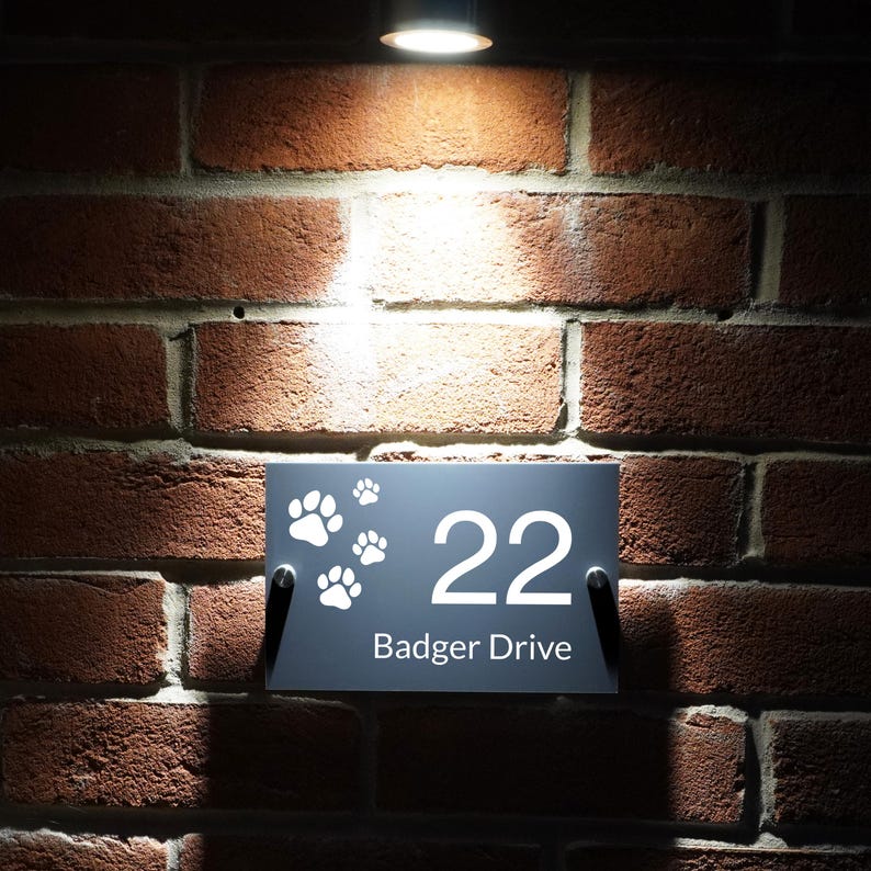Modern Anthracite House Number Sign No Number Thin Stainless Steel - View #9