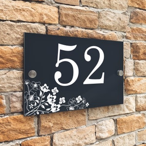 Modern Anthracite House Number Sign No Number Thin Stainless Steel - View #3