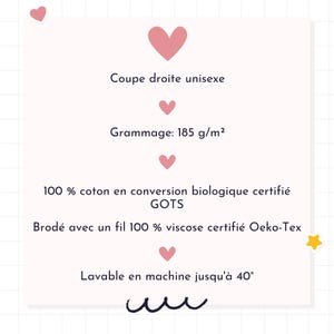 Set van 2 gepersonaliseerde geborduurde duo-T-shirts - Mr. & Mrs. inclusief initialen en datum, bijpassende trouw-T-shirts, cadeau-idee voor een stel, biologisch katoen afbeelding 5