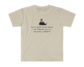 Chändler Bing Shirt - bei der Beratung bin ich nicht so toll. Darf ich Sie für einen sarkastischen Kommentar interessieren? Friends TV-Show T-Shirt Abschlag oben