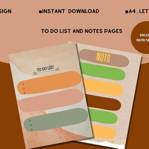 Digital planner,To do list,Notes,Digital download,Digital printable planner,Digital to do list Page,Digital notes page
