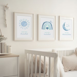 Set van 3 islamitische afdrukbare poster / Bismillah, Inshallah, Alhamdulillah / Arabische kunst / Kids Baby Room / Minimal Wall Decor / Home Decor