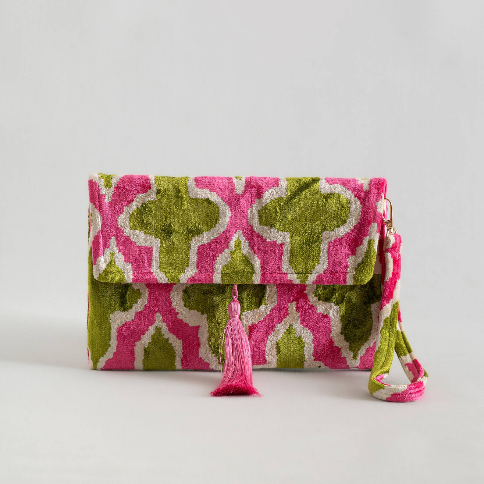 Silk Ikat Clutch Bag, Evening Bag, Mini Bag, Silk Velvet Handbag, Women ...
