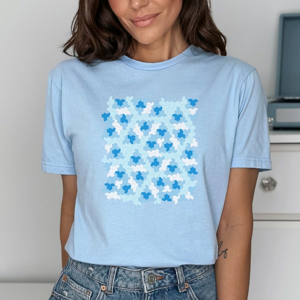 Unisex math breakthrough, geometric art shirt | Geek chic tee | "the hat" aperiodic monotile | Nerd gifts | einstein abstract art .: T-Shirt