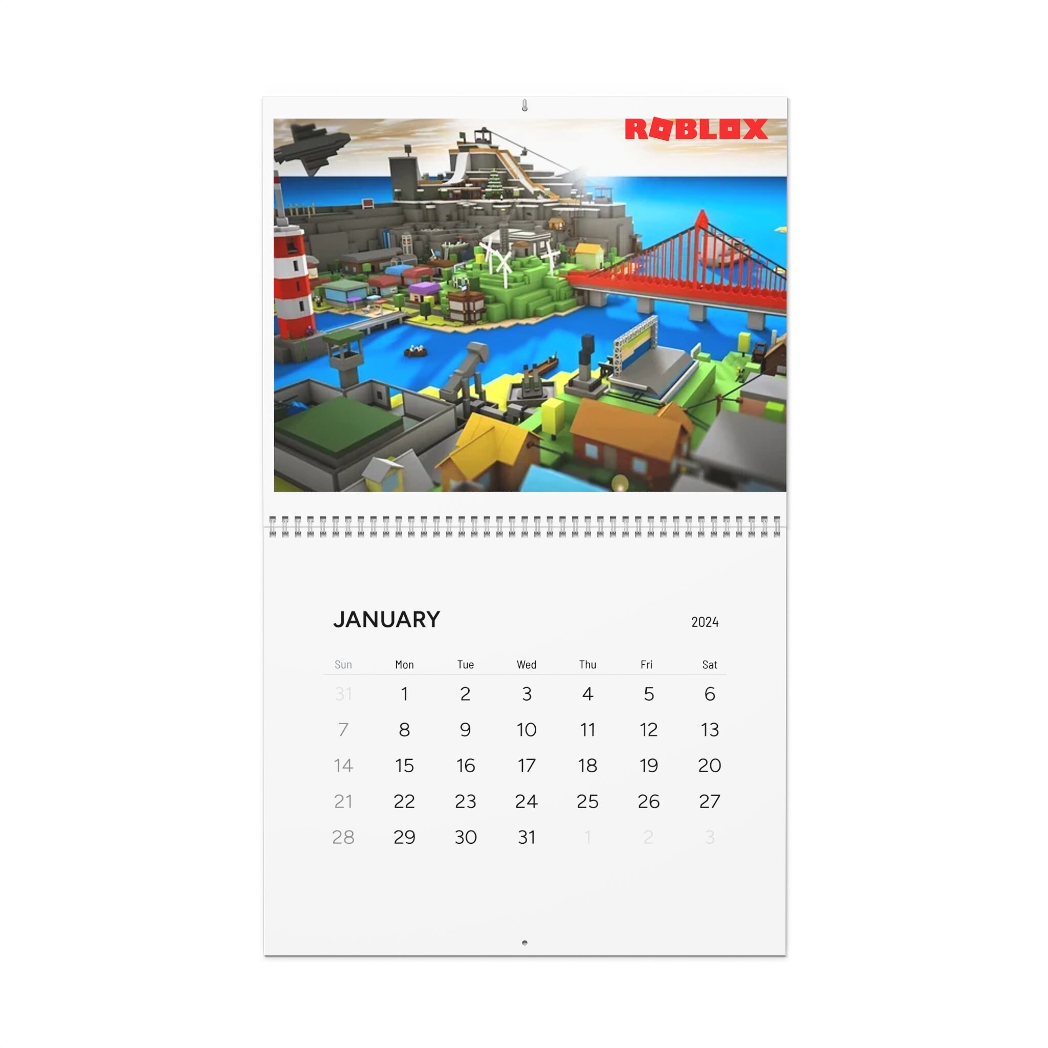 Kids Roblox Wall Calendar 2024 - Etsy